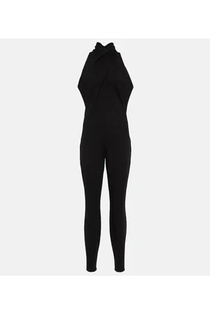 Alaïa AlaÃ¯a Halterneck crÃªpe jumpsuit