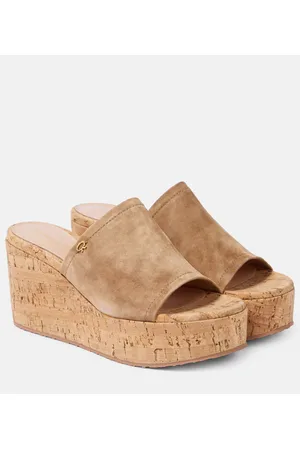 Gianvito Rossi Suede wedge mules