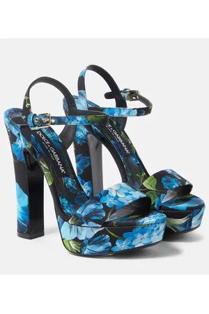 Dolce & Gabbana Floral satin platform sandals