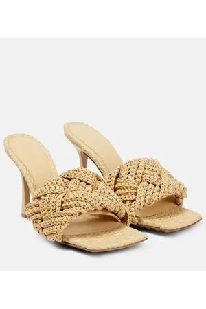 Bottega Veneta Padded raffia mules