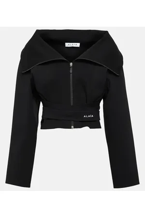 Alaïa AlaÃ¯a Cropped jersey jacket