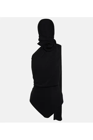 MAGDA BUTRYM Hooded one-shoulder bodysuit