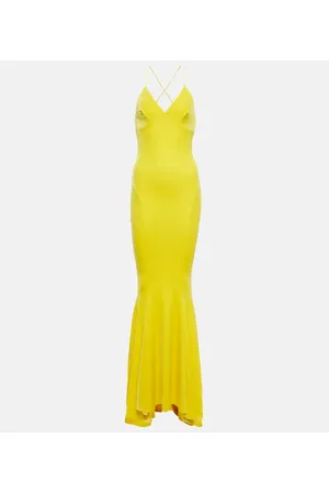 Norma Kamali Fishtail velvet gown