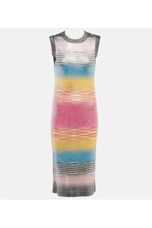 Missoni Striped silk-blend midi dress