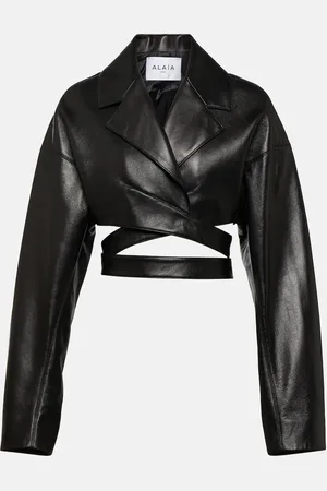 Alaïa AlaÃ¯a Cropped leather jacket