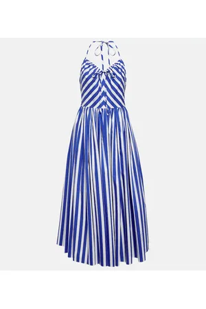 Dolce & Gabbana Portofino striped cotton midi dress