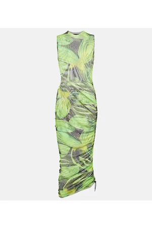 Louisa Ballou Heatwave printed mesh midi dress