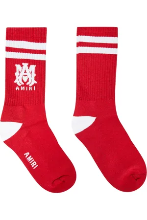 AMIRI Printed cotton-blend socks
