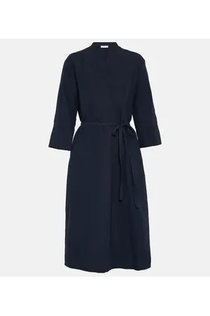 Vince Cotton-blend midi dress