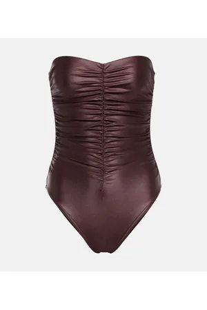 Karla Colletto Basics ruched bandeau swimsuit