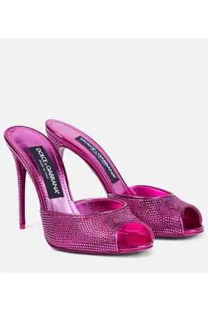 Dolce & Gabbana Crystal-embellished satin sandals