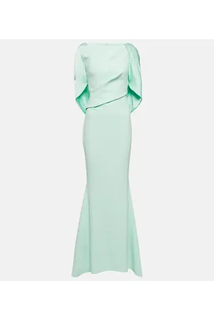 Safiyaa Caped crÃªpe gown