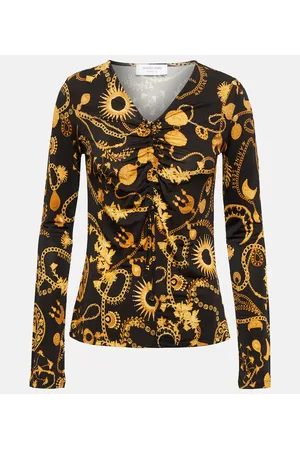 Marine Serre Printed ruched top
