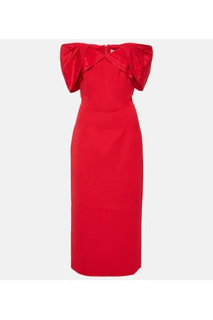 Rebecca Vallance Chiara off-shoulder crÃªpe midi dress