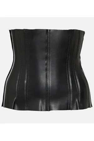 Norma Kamali Grace faux leather corset top