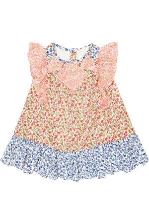 Louise Misha Baby Jyoti floral ruffle-detail cotton dress