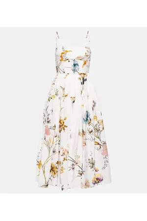 Erdem Abelia floral cotton and silk voile midi dress