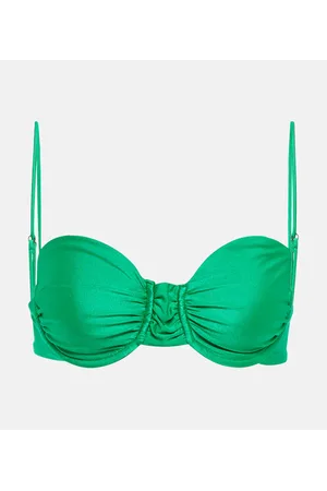 Jade Swim Mia ruched bikini top