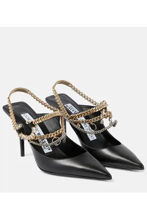 Jimmy Choo X Jean Paul Gaultier embellished leather slingback pumps