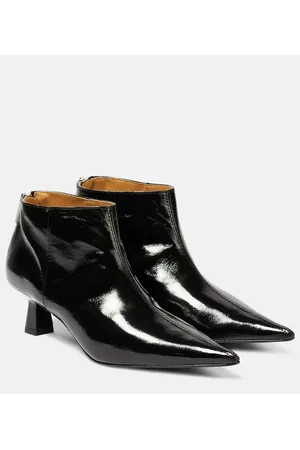 Ganni Faux leather ankle boots