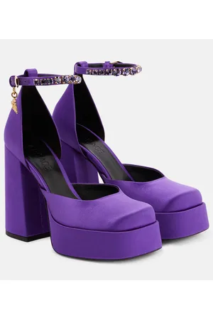 VERSACE Medusa Aevitas satin platform pumps