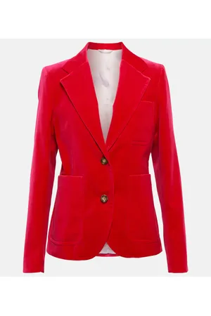 Victoria Beckham Single-breasted velvet blazer
