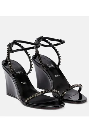Christian Louboutin So Me 85 leather wedge sandals