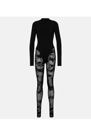 Alaïa AlaÃ¯a High-neck wool-blend catsuit