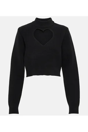 Alaïa AlaÃ¯a Keyhole virgin wool cropped sweater