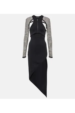 DAVID KOMA Embellished cutout midi dress