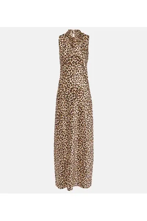 VERONICA BEARD Kura leopard-print silk-blend maxi dress