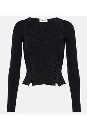 Simkhai Daphane lace-up sweater