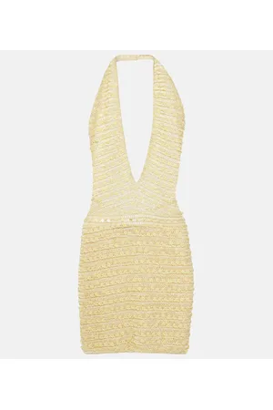 AYA MUSE Sequined halterneck mini dress