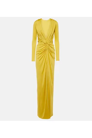Costarellos Brienne gathered jersey gown