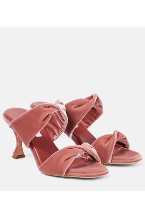 Aquazzura Twist 95 velvet mules