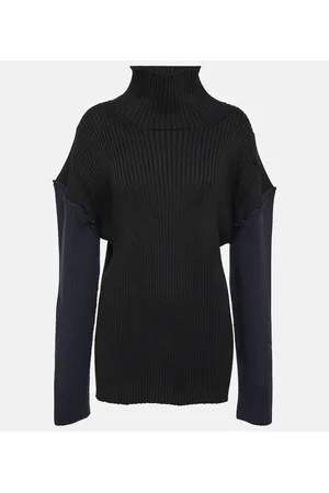 The Row Dua cotton and cashmere turtleneck sweater