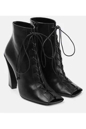 Victoria Beckham Reese leather peep-toe ankle boots