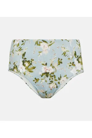 Erdem Floral high-rise bikini bottoms