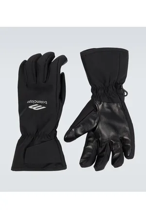 Balenciaga 3B Sports Icon leather-trimmed ski gloves