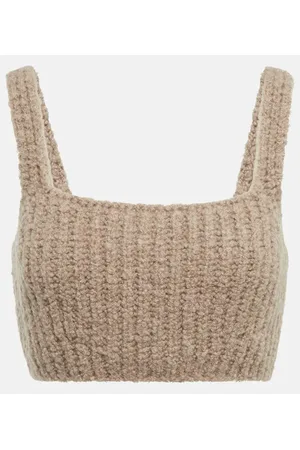 Loro Piana Ribbed-knit cashmere crop top
