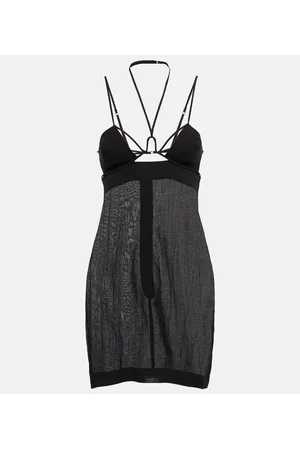 Nensi Dojaka Cutout halterneck cotton minidress