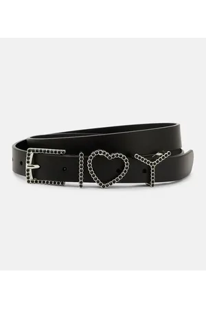 Y / PROJECT Y Heart embellished leather belt