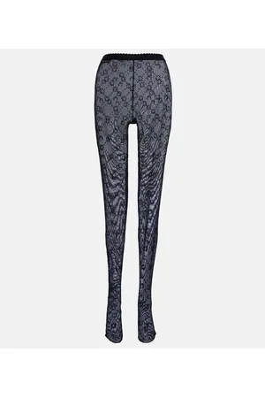 Marine Serre Moonogram flocked mesh tights