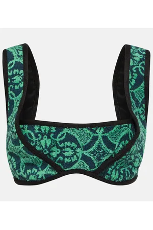 Marine Serre Printed terry bralette