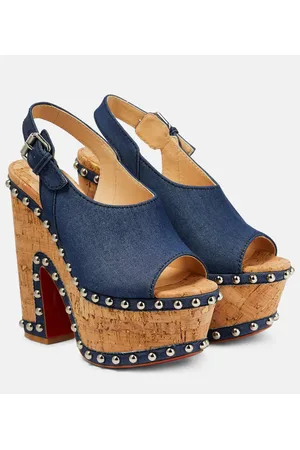 Christian Louboutin Super Joan denim platform sandals