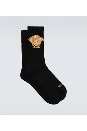 VERSACE La Medusa cotton-blend socks
