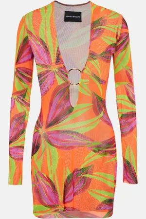 Louisa Ballou Helios printed mesh minidress