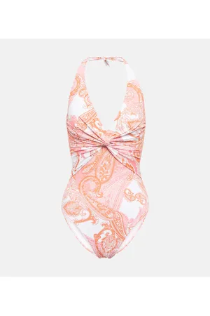 Melissa Odabash Zanzibar paisley halterneck swimsuit