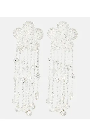 MAGDA BUTRYM Floral crystal-embellished earrings