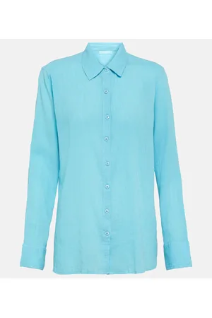 Melissa Odabash Tina cotton gauze shirt